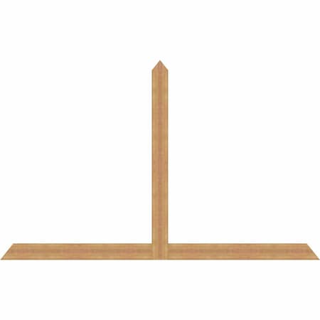 Ekena Millwork Portland Timber Gable Bracket, Western Red Cedar, 108"W x 68"H x 1 1/2"D x 5 1/2"F, 15/12 Pitch GBW108X68X0206POR00SWR